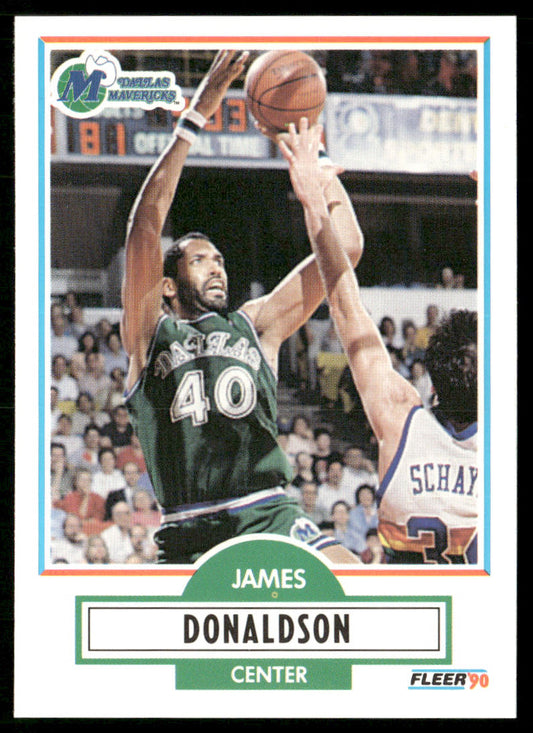 James Donaldson 1990-91 Fleer #41 Dallas Mavericks