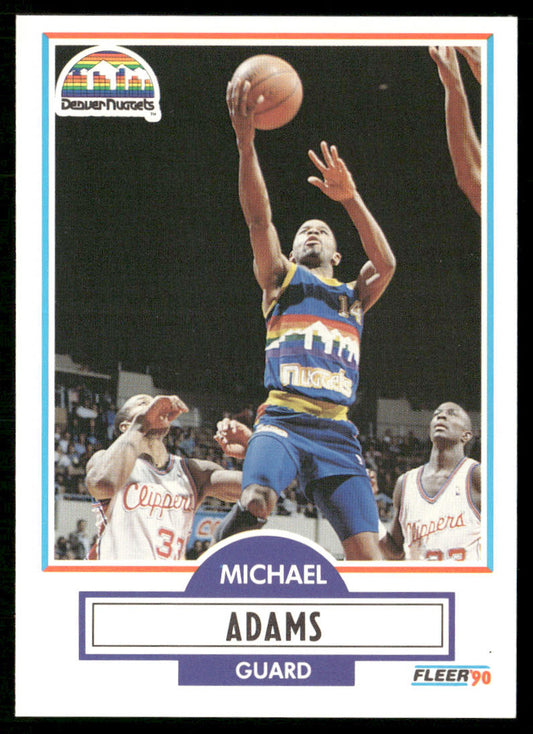 Michael Adams 1990-91 Fleer #46 Denver Nuggets
