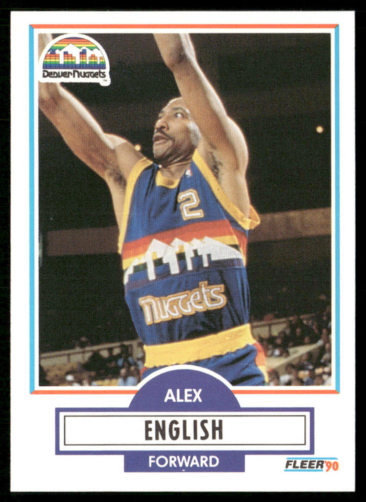Alex English 1990-91 Fleer #48 Denver Nuggets
