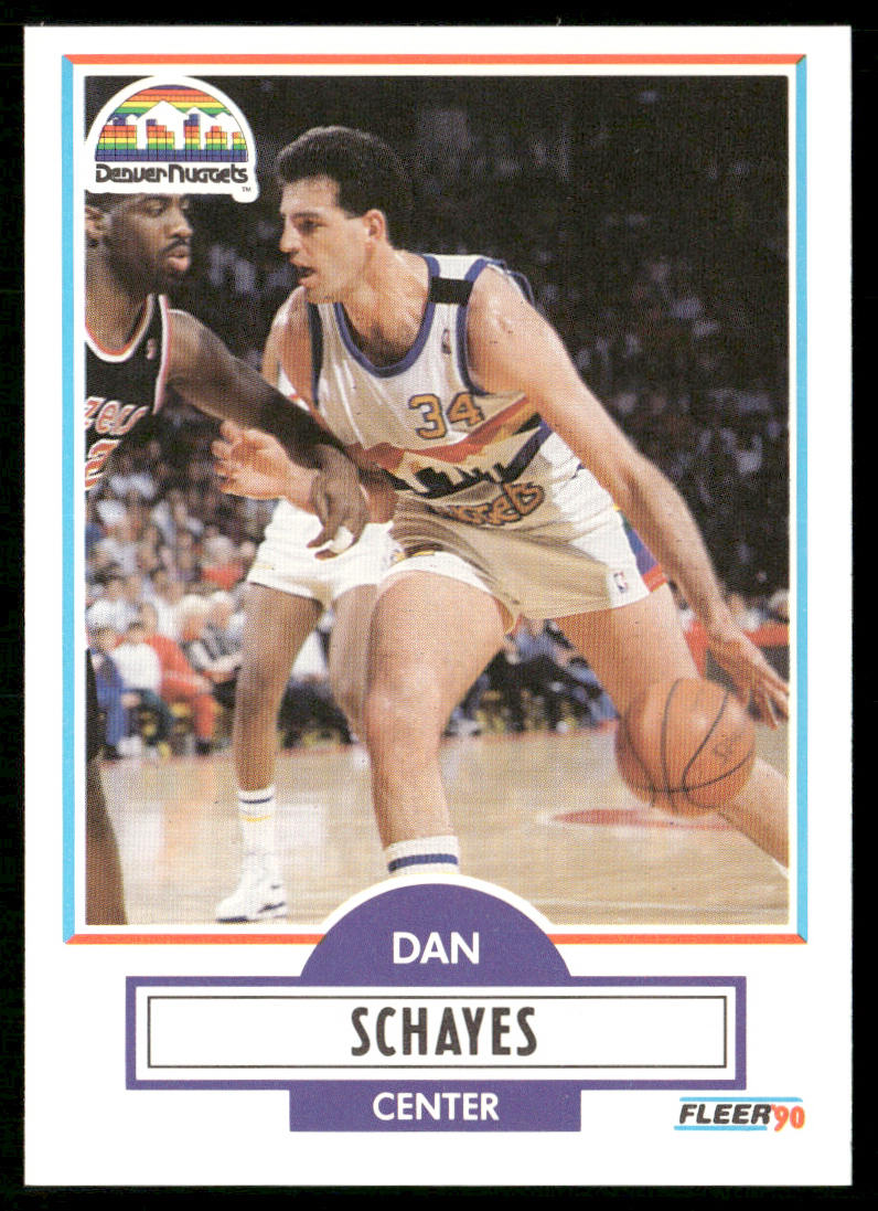 Dan Schayes 1990-91 Fleer #53 Denver Nuggets