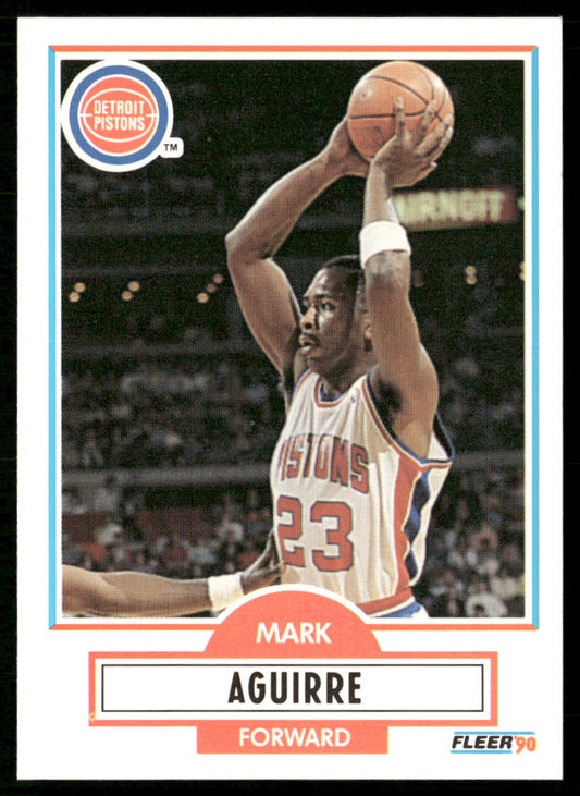 Mark Aguirre 1990-91 Fleer #54 Detroit Pistons