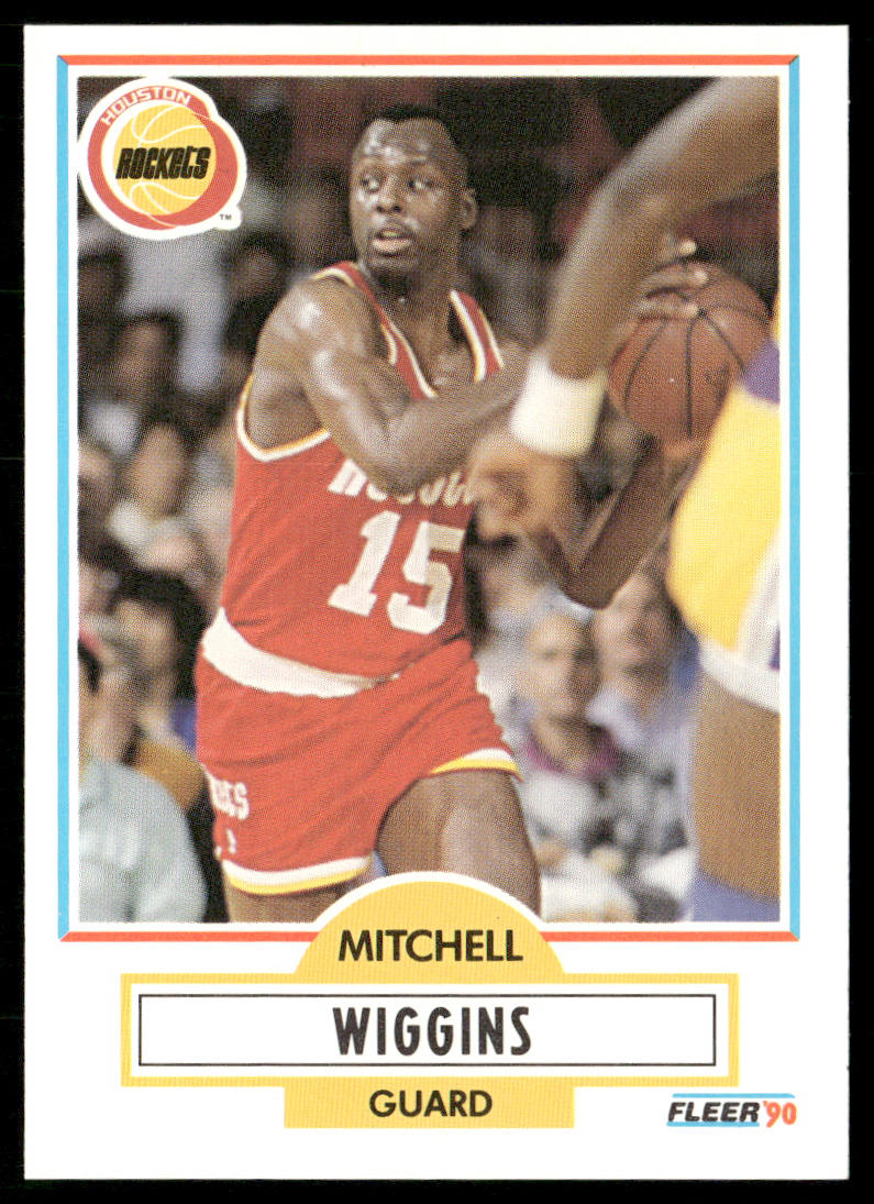 Mitchell Wiggins 1990-91 Fleer #75 RC Houston Rockets