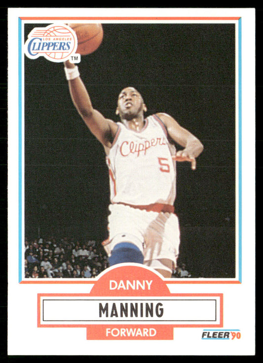 Danny Manning 1990-91 Fleer #87 Los Angeles Clippers