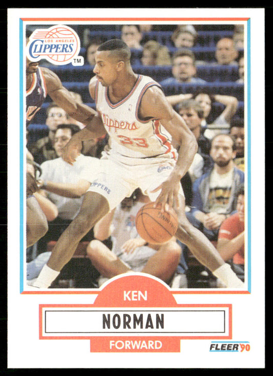 Ken Norman 1990-91 Fleer #88 Los Angeles Clippers