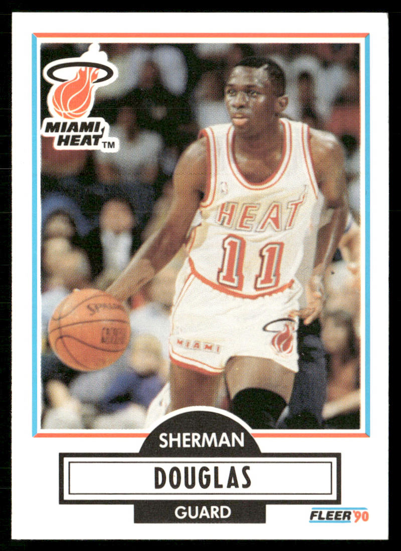 Sherman Douglas 1990-91 Fleer #98 RC Miami Heat