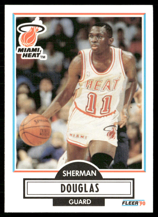 Sherman Douglas 1990-91 Fleer #98 RC Miami Heat