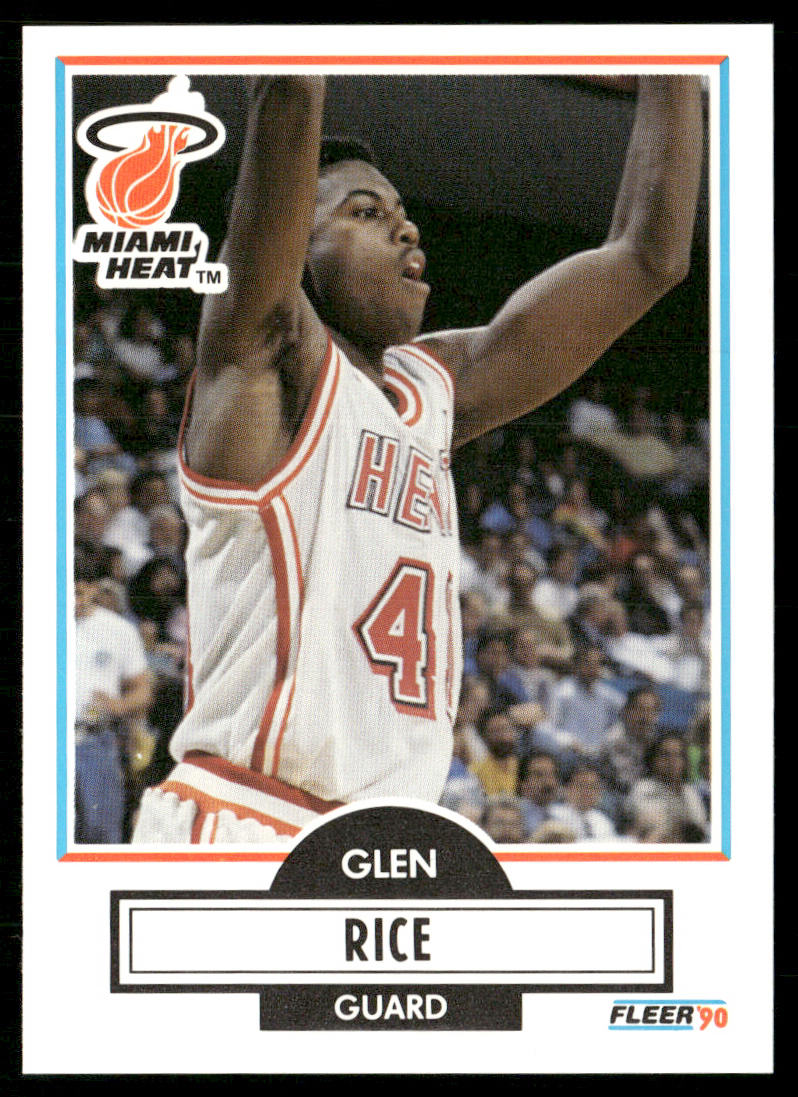 Glen Rice 1990-91 Fleer #101b RC Miami Heat