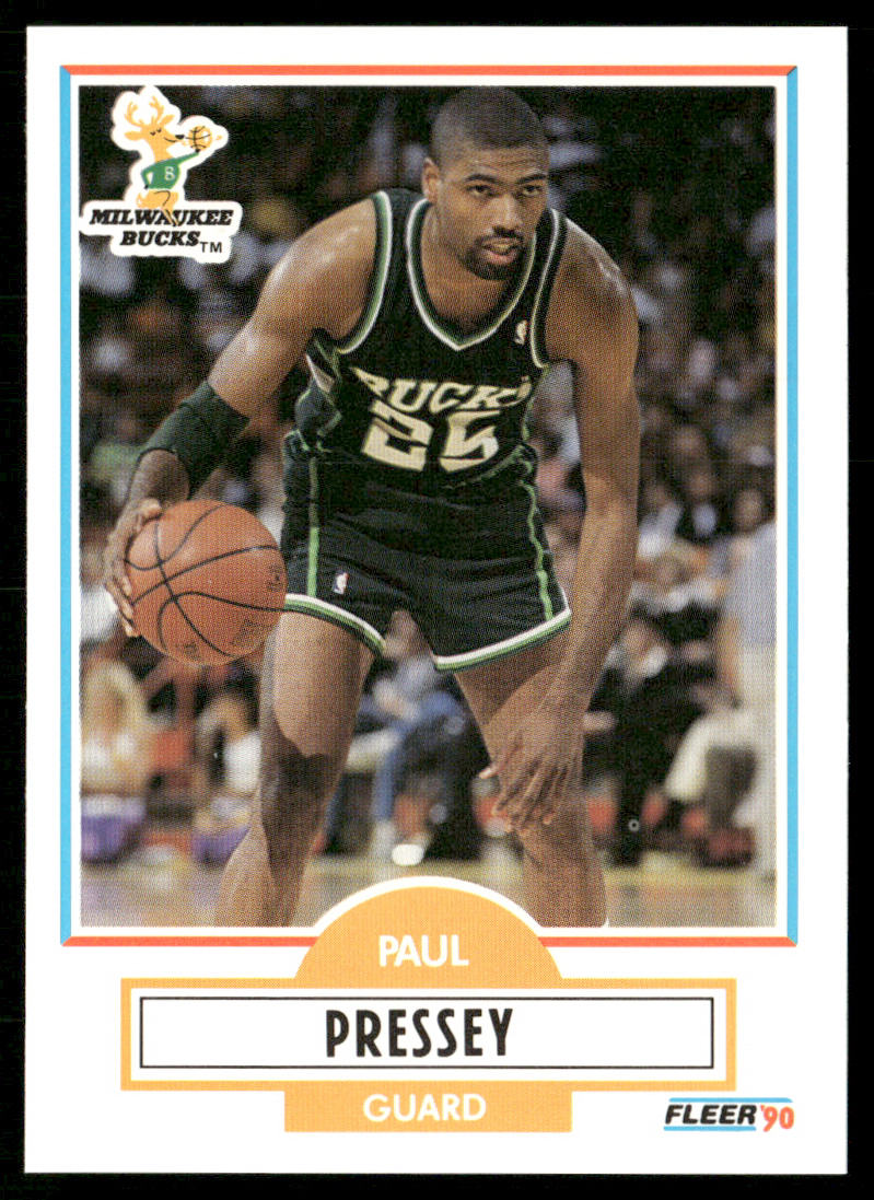 Paul Pressey 1990-91 Fleer #107 Milwaukee Bucks