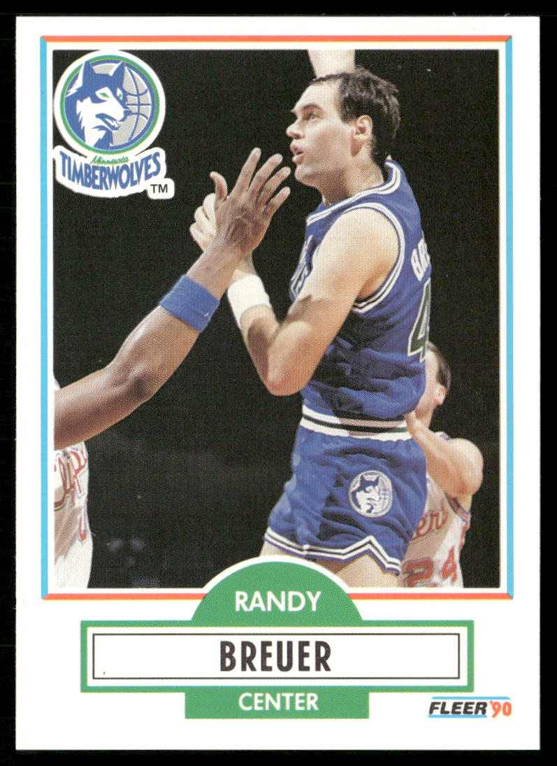 Randy Breuer 1990-91 Fleer #111 Minnesota Timberwolves