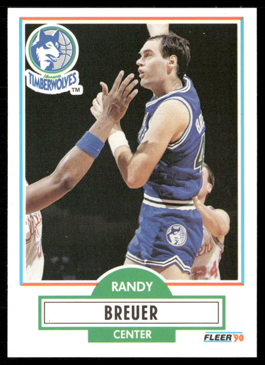 Randy Breuer 1990-91 Fleer #111 Minnesota Timberwolves