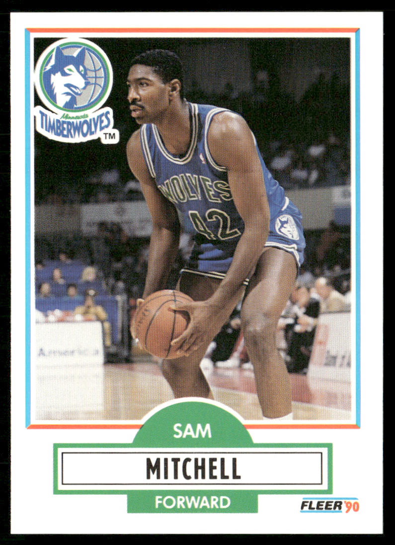 Sam Mitchell 1990-91 Fleer #114 RC Minnesota Timberwolves