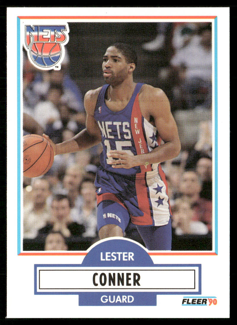 Lester Conner 1990-91 Fleer #119 New Jersey Nets