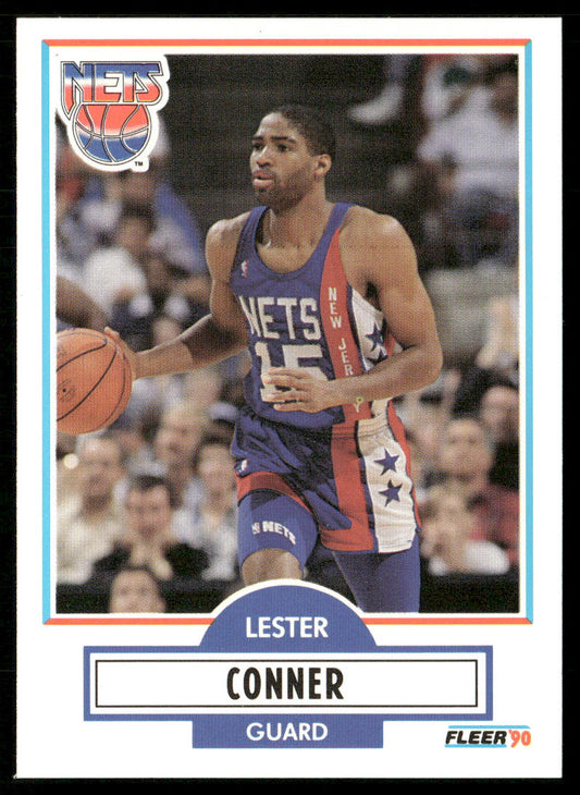 Lester Conner 1990-91 Fleer #119 New Jersey Nets