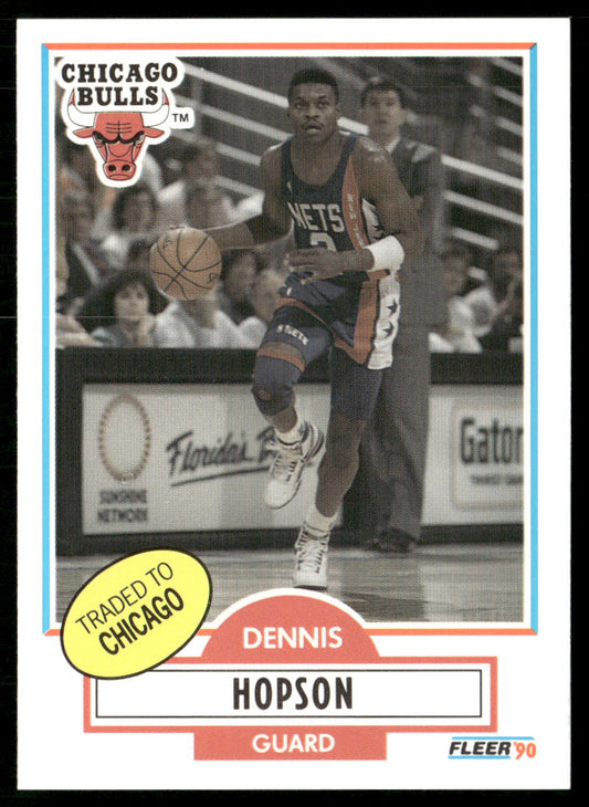 Dennis Hopson 1990-91 Fleer #120 Chicago Bulls