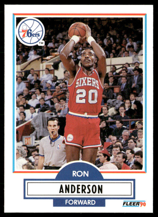 Ron Anderson 1990-91 Fleer #138 Philadelphia 76ers