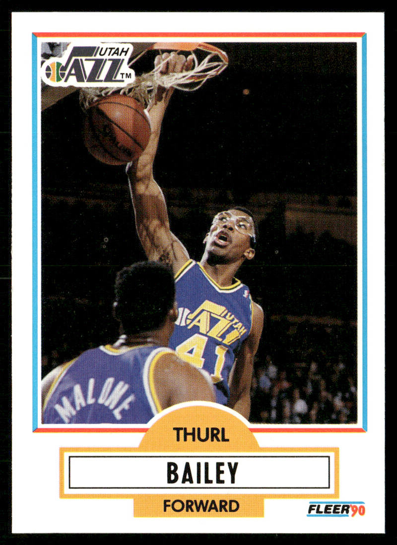 Thurl Bailey 1990-91 Fleer #182 Utah Jazz
