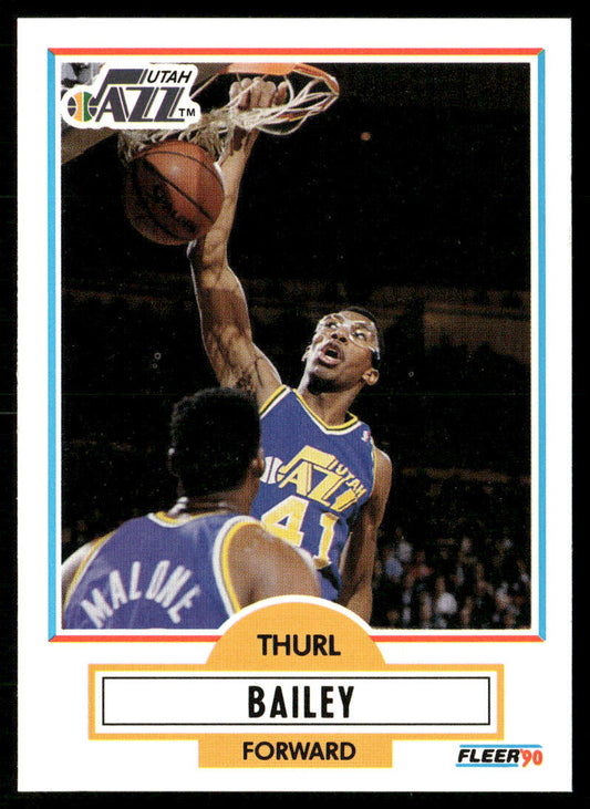 Thurl Bailey 1990-91 Fleer #182 Utah Jazz