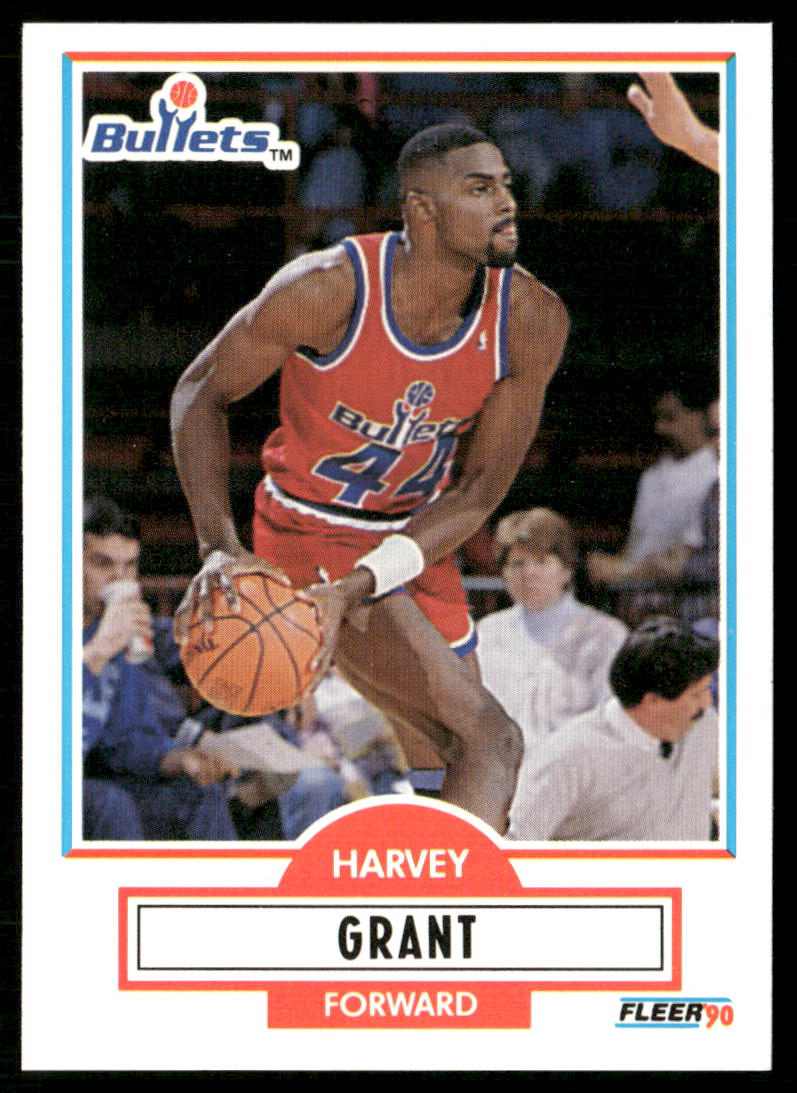 Harvey Grant 1990-91 Fleer #192b Washington Bullets