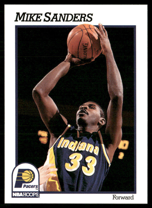 Mike Sanders 1991-92 Hoops #86 Indiana Pacers