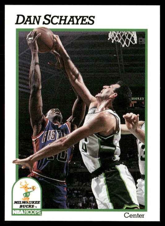 Dan Schayes 1991-92 Hoops #121 Milwaukee Bucks