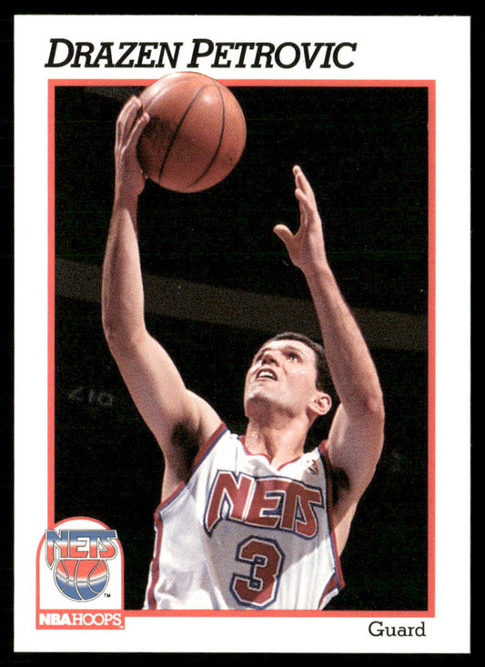 Drazen Petrovic 1991-92 Hoops #137 New Jersey Nets