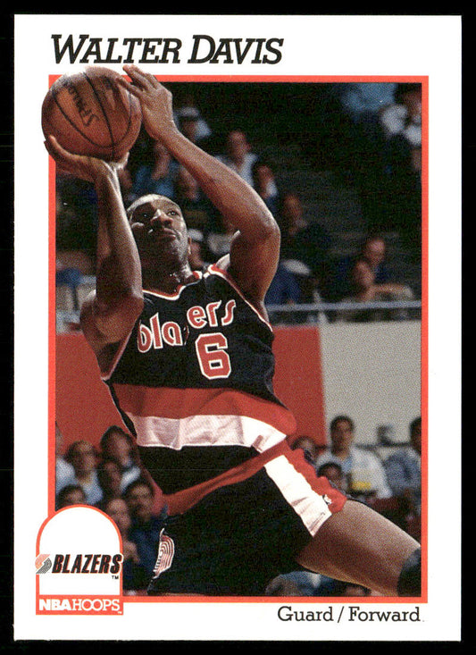 Walter Davis 1991-92 Hoops #173 Portland Trail Blazers