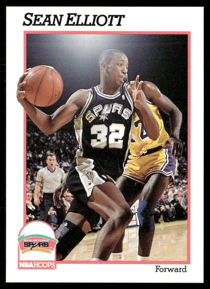 Sean Elliott 1991-92 Hoops #190 San Antonio Spurs