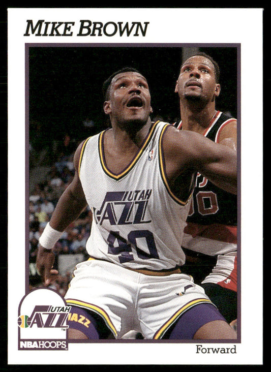 Mike Brown 1991-92 Hoops #206 Utah Jazz