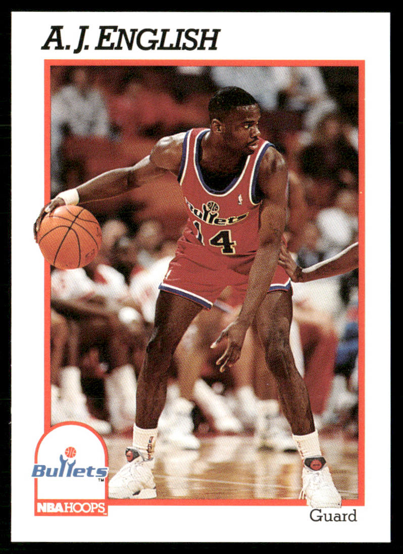 A.J. English 1991-92 Hoops #215 RC Washington Bullets