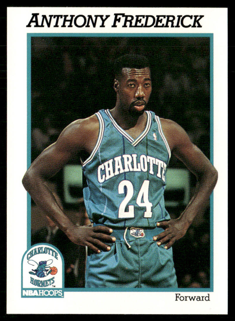 Anthony Frederick 1991-92 Hoops #342 RC Charlotte Hornets