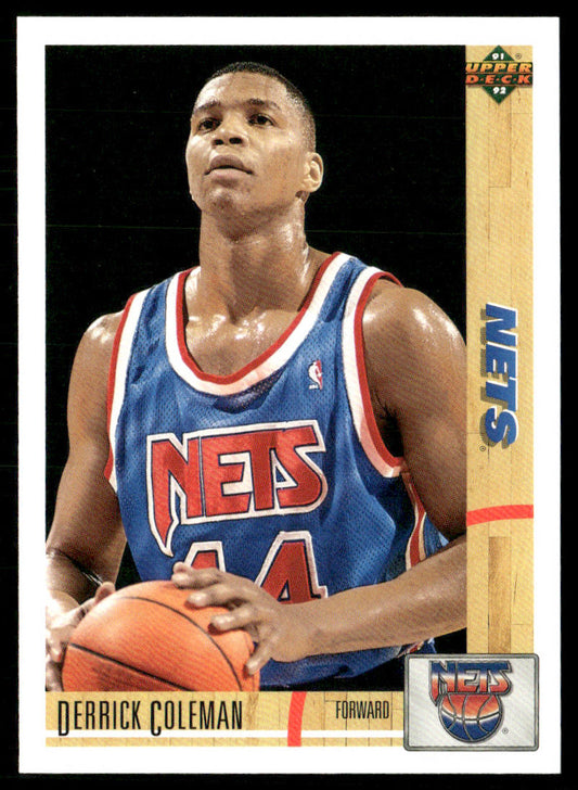 Derrick Coleman 1991-92 Upper Deck #332b New Jersey Nets