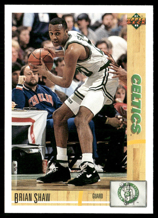 Brian Shaw 1991-92 Upper Deck #346 Boston Celtics