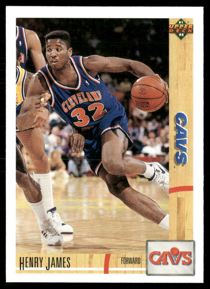 Henry James 1991-92 Upper Deck #369 RC Cleveland Cavaliers