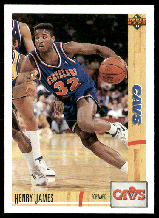 Henry James 1991-92 Upper Deck #369 RC Cleveland Cavaliers