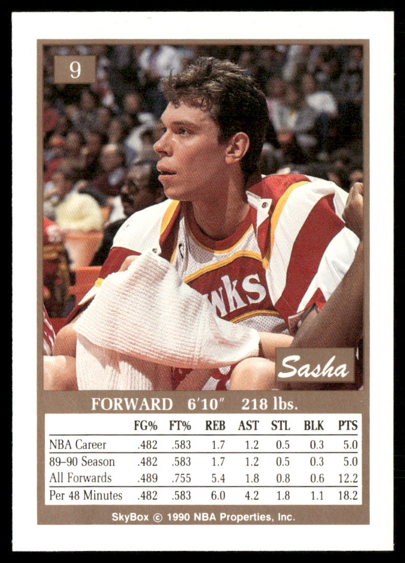 Alexander Volkov 1990-91 SkyBox #9 RC Atlanta Hawks