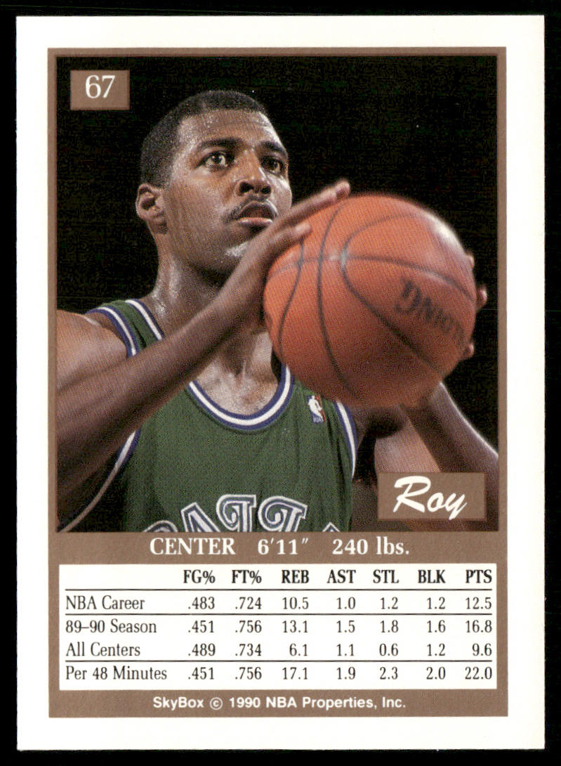 Roy Tarpley 1990-91 SkyBox #67 Dallas Mavericks