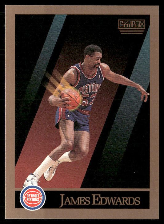 James Edwards 1990-91 SkyBox #85 Detroit Pistons