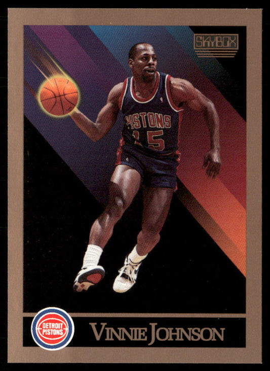 Vinnie Johnson 1990-91 SkyBox #89 Detroit Pistons