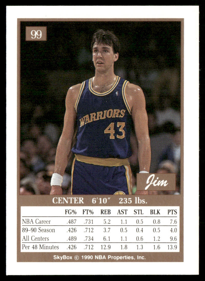 Jim Petersen 1990-91 SkyBox #99 Golden State Warriors