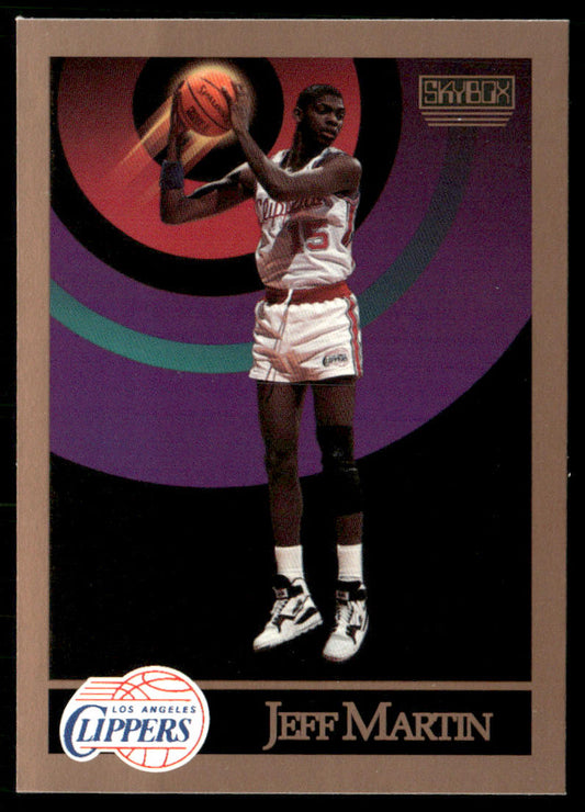 Jeff Martin 1990-91 SkyBox #130 RC Los Angeles Clippers
