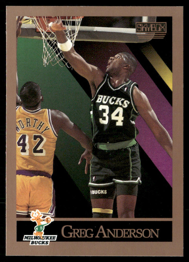 Greg Anderson 1990-91 SkyBox #155 Milwaukee Bucks