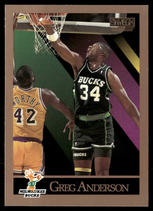 Greg Anderson 1990-91 SkyBox #155 Milwaukee Bucks