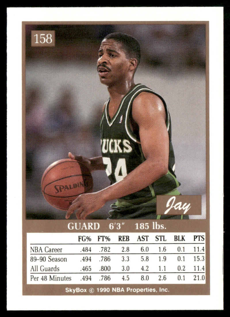 Jay Humphries 1990-91 SkyBox #158 Milwaukee Bucks