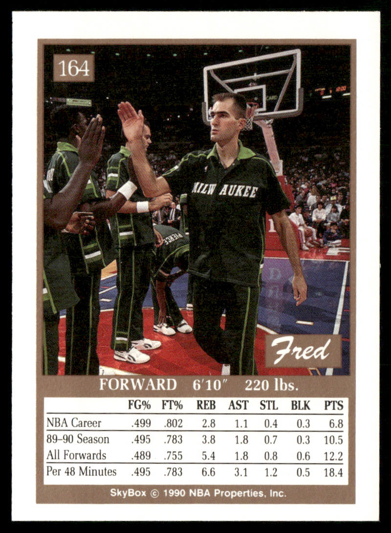 Fred Roberts 1990-91 SkyBox #164 Milwaukee Bucks