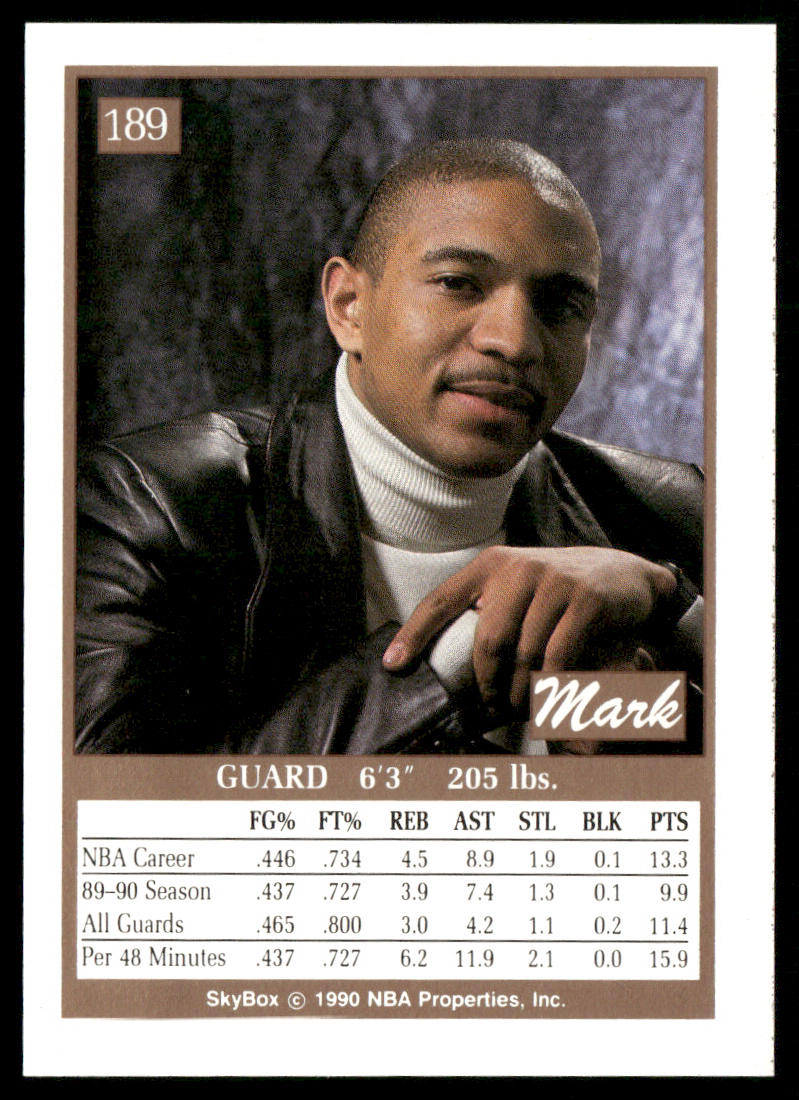 Mark Jackson 1990-91 SkyBox #189 New York Knicks