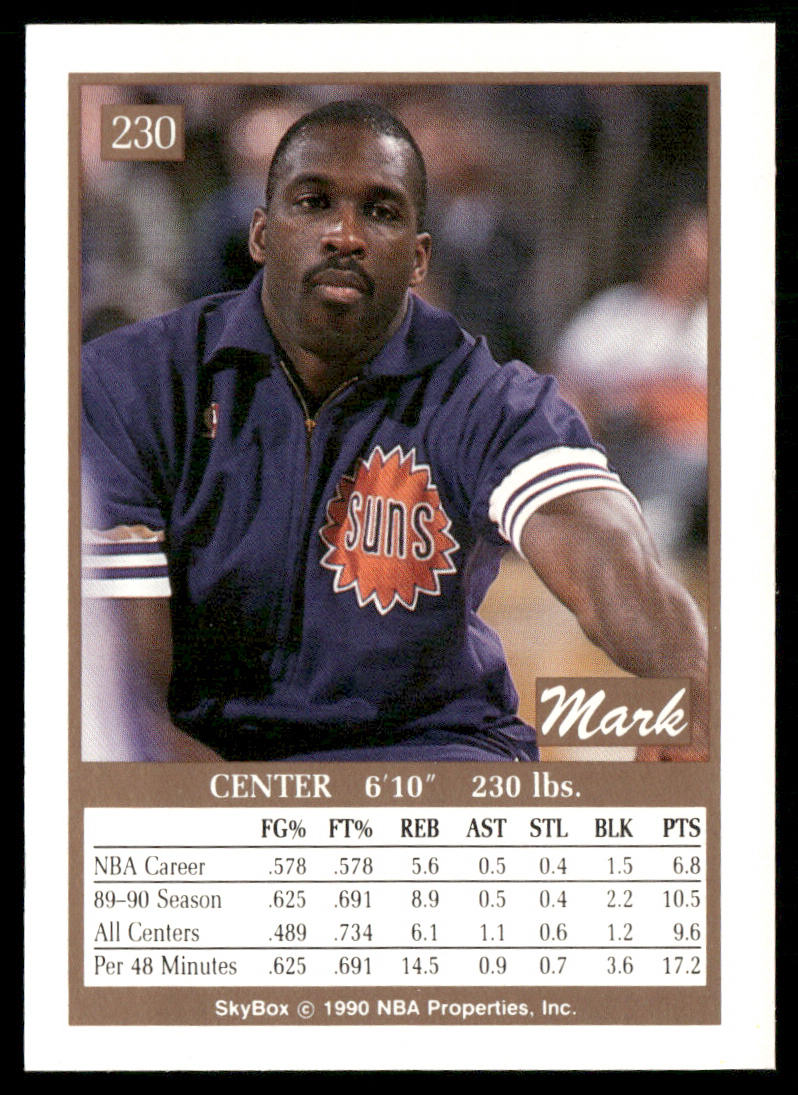 Mark West 1990-91 SkyBox #230 Phoenix Suns