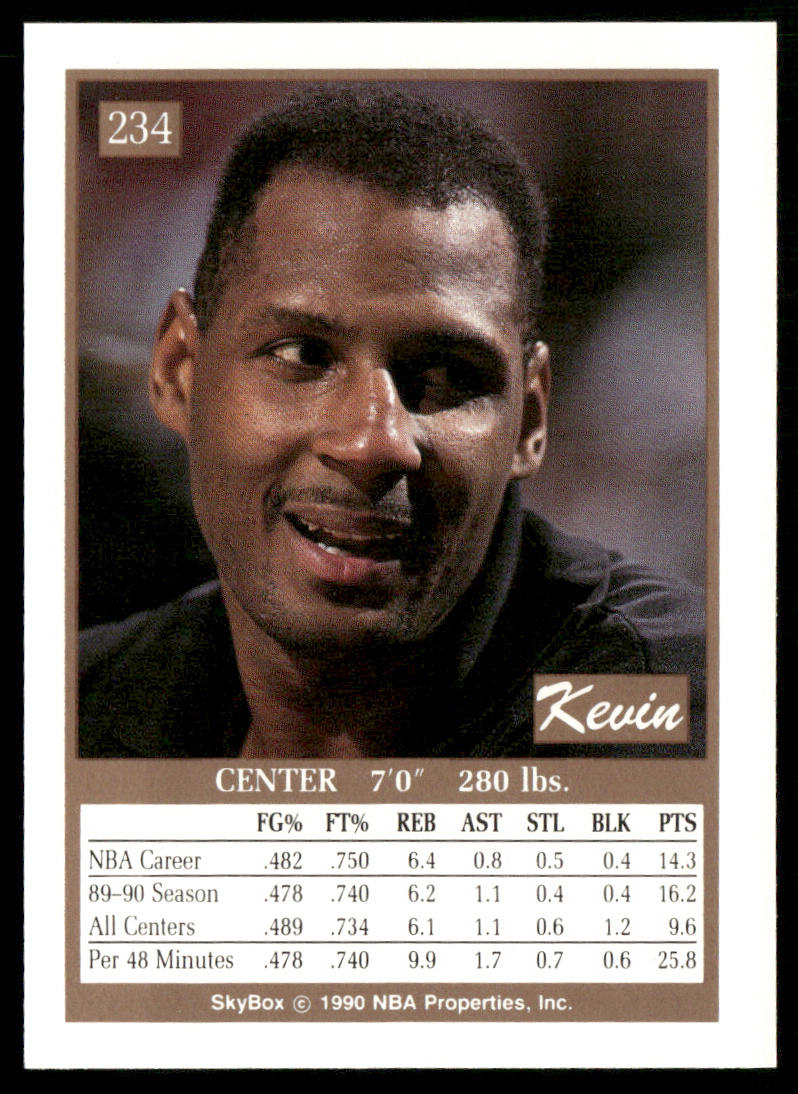 Kevin Duckworth 1990-91 SkyBox #234 Portland Trail Blazers