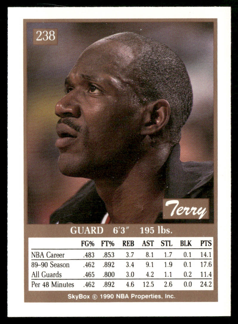 Terry Porter 1990-91 SkyBox #238 Portland Trail Blazers