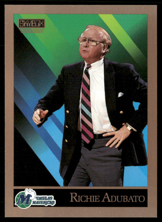 Richie Adubato 1990-91 SkyBox #306 Dallas Mavericks