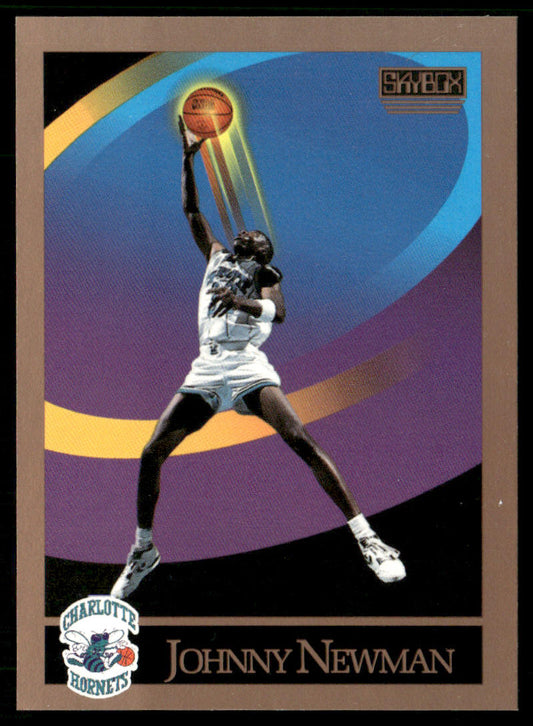 Johnny Newman 1990-91 SkyBox #370 Charlotte Hornets